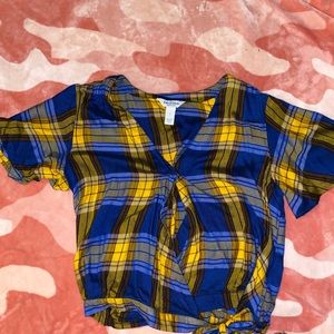 Arizona plaid tee size S